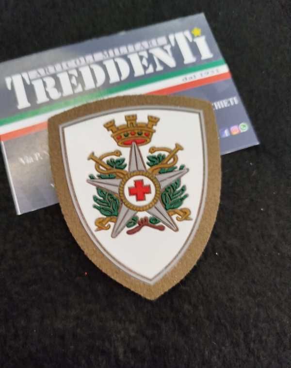 Toppa Omerale Scudetto gommata con velcro CRI militare