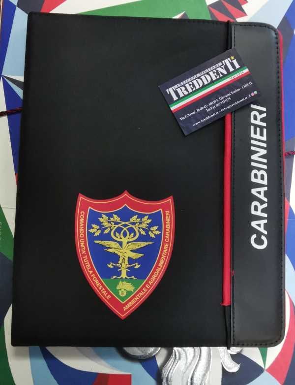 Cartellina porta blocco note logo Carabinieri Tutela Forestale Ambientale e Agroalimentare