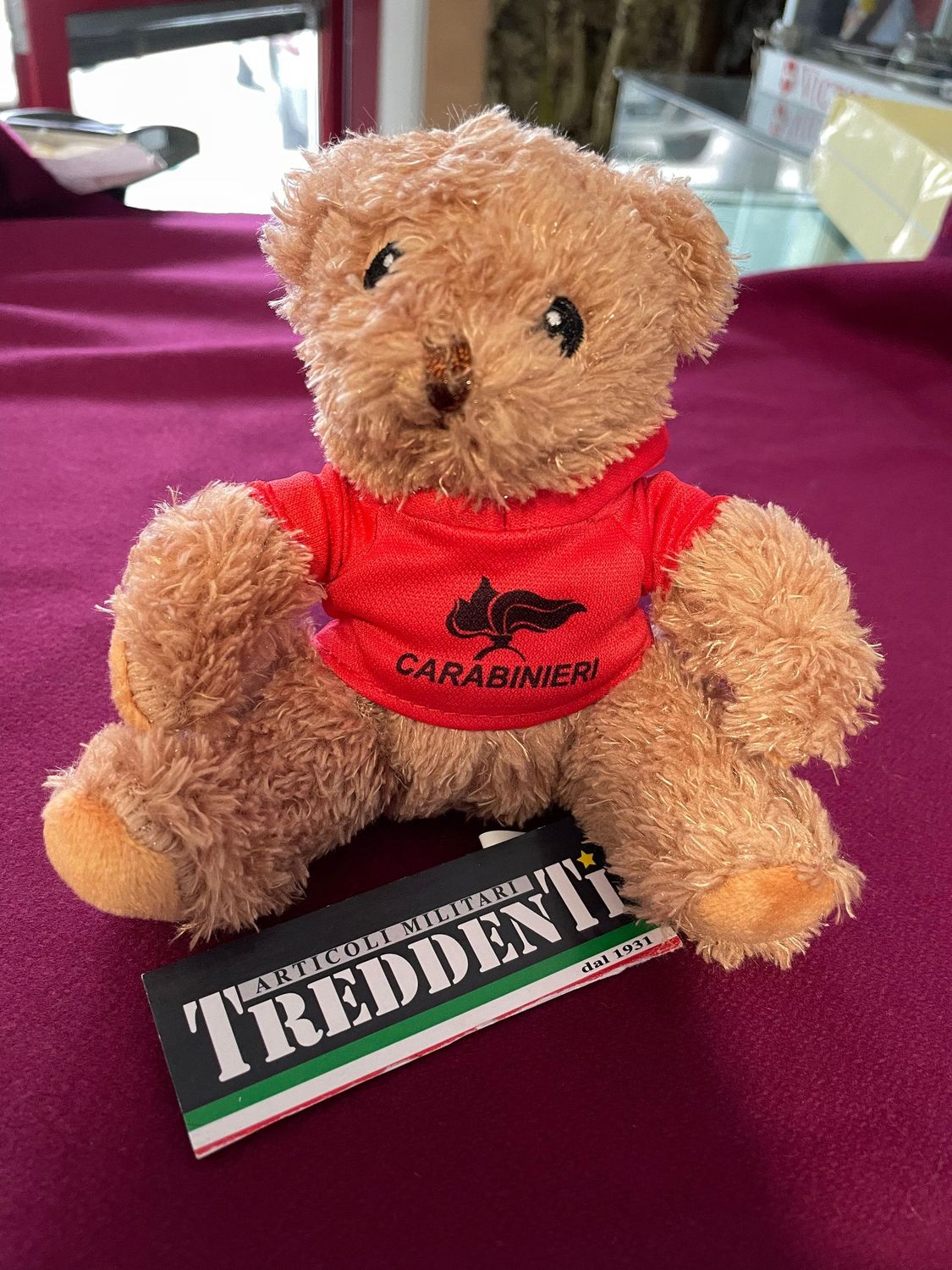 Orsetto peluche Carabinieri rosso