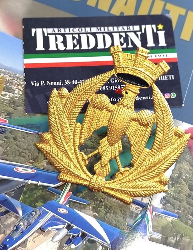 Fregio in metallo berretto Aeronautica Militare