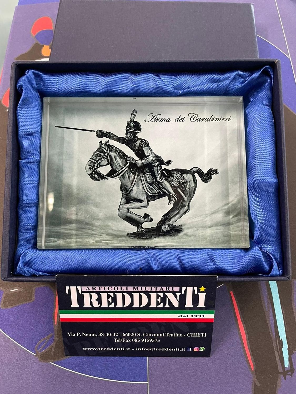 Glass Carabiniere a Cavallo