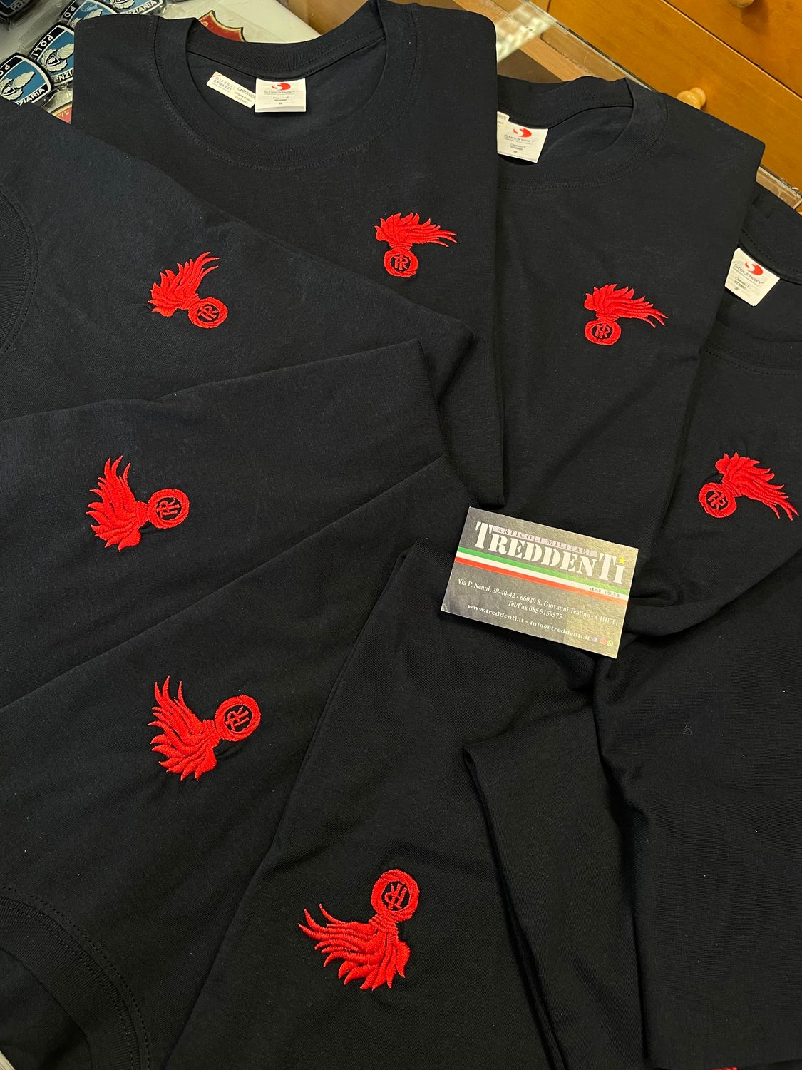 T-shirt BLU Carabinieri Con Fiamma