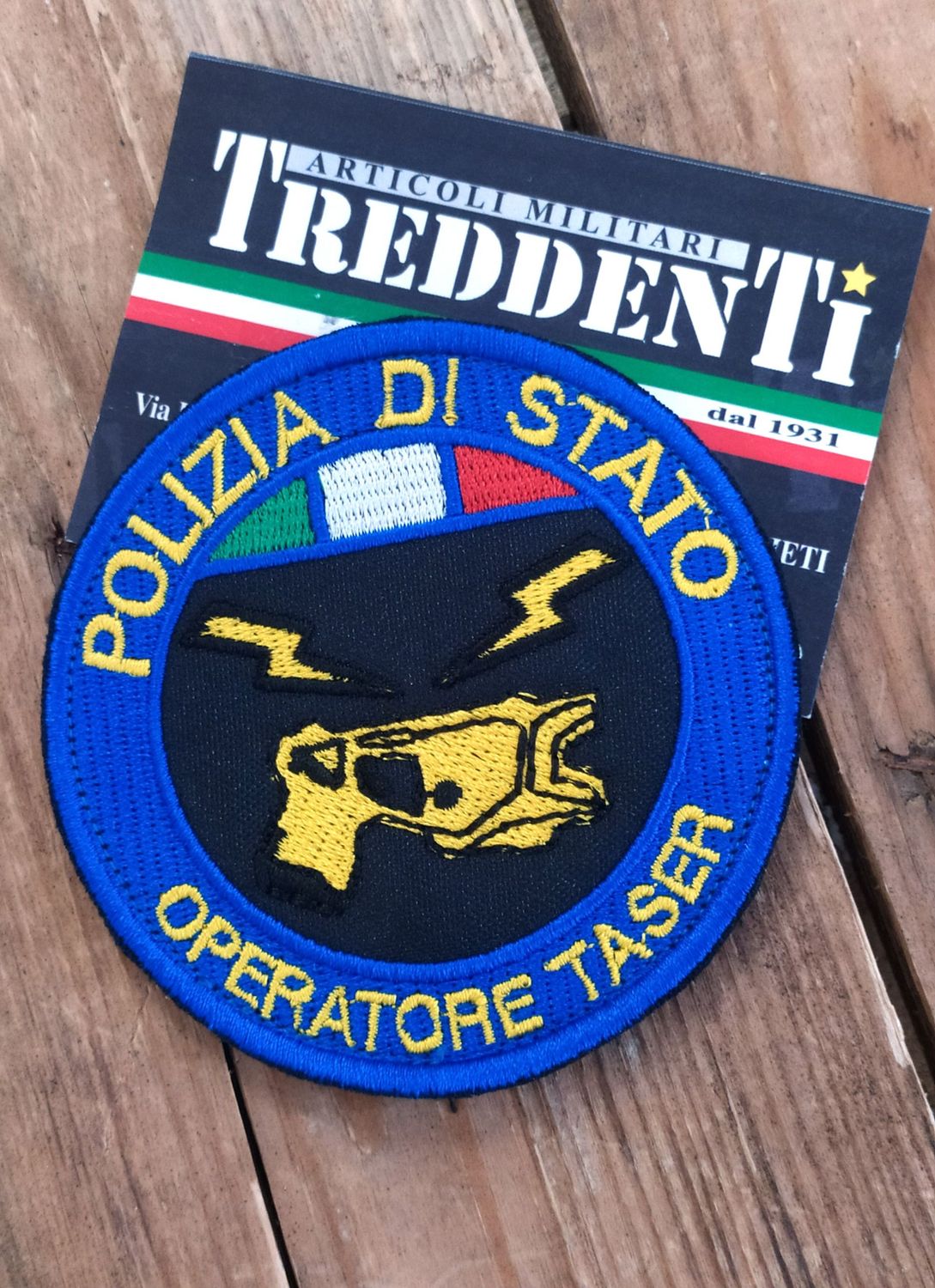 Patch tonda  con velcro OPERATORE TASER