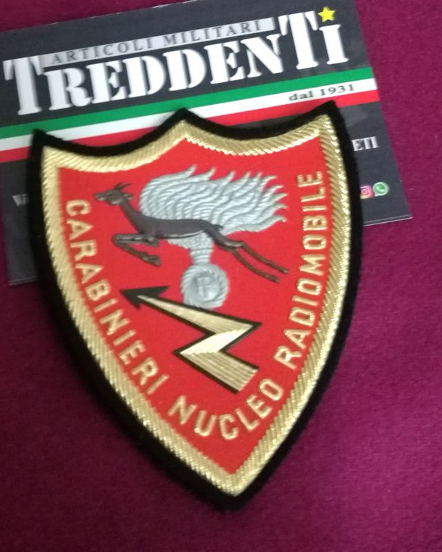 Scudetto toppa Omerale Carabinieri Nucleo Radiomobile plastificato