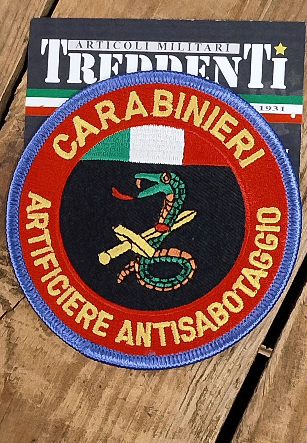 Scudetto Toppa Patch Ricamata CARABINIERI ARTIFICIERE ANTISABOTAGGIO Scudetto Toppa Patch Ricamata CARABINIERI ARTIFICIERE ANTISABOTAGGIO