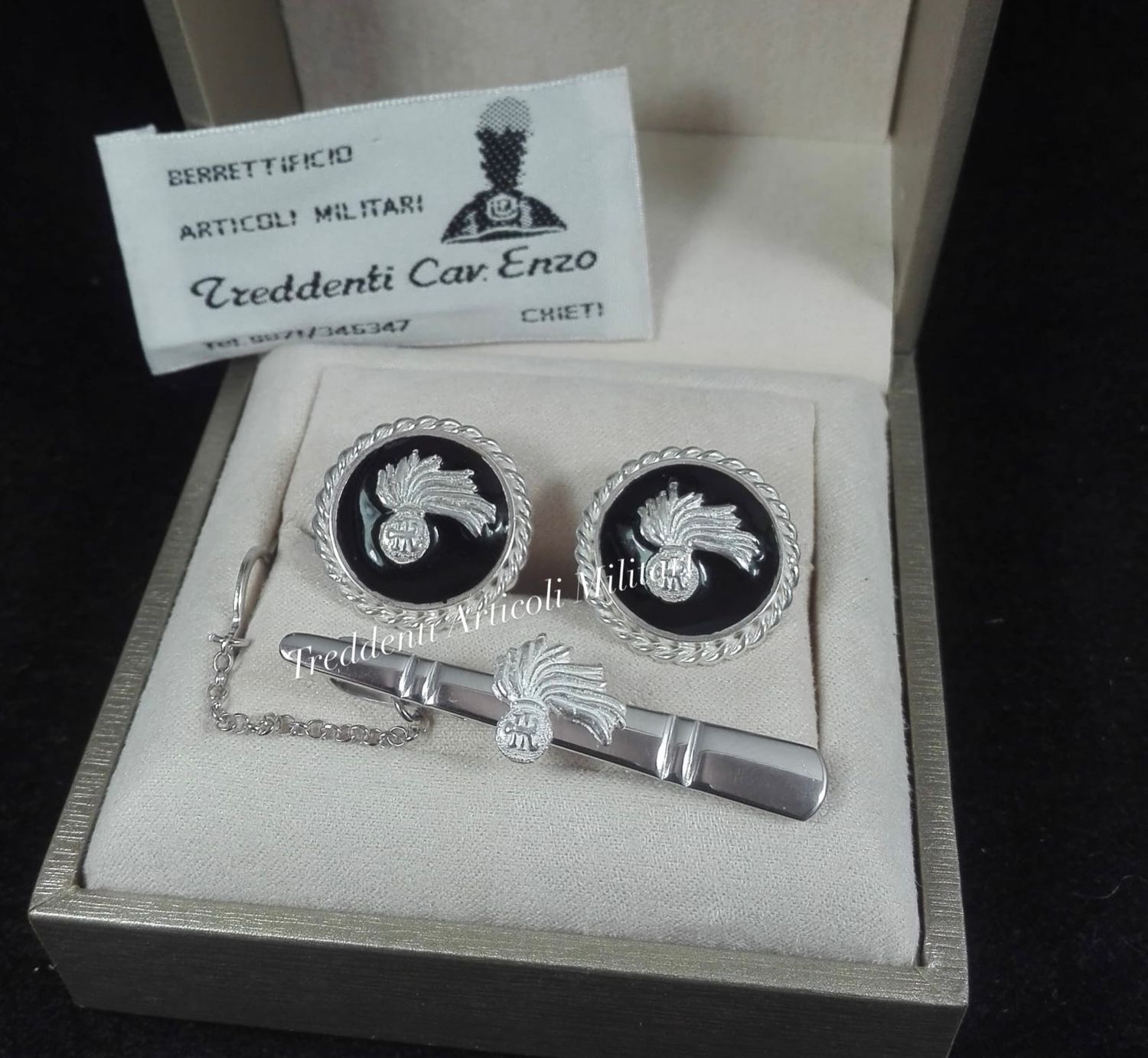 Gemelli Carabinieri in argento 925
