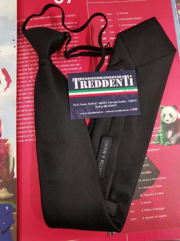 Cravatta nera nodo fisso con elastico