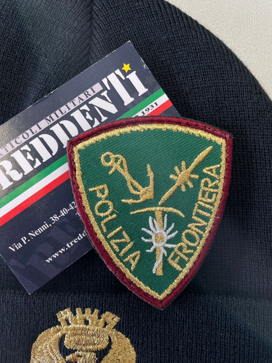 Scudetto Omerale Con velcro Polizia di Frontiera Ricamato