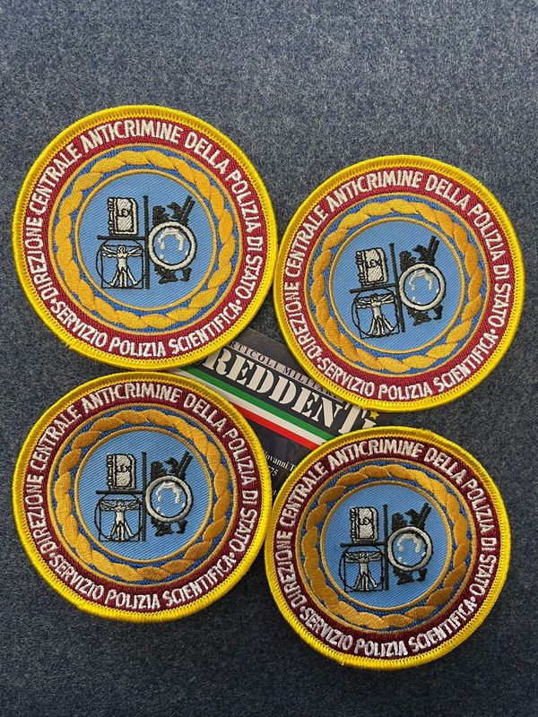 Patch tonda con velcro Servizio Polizia Scientifica