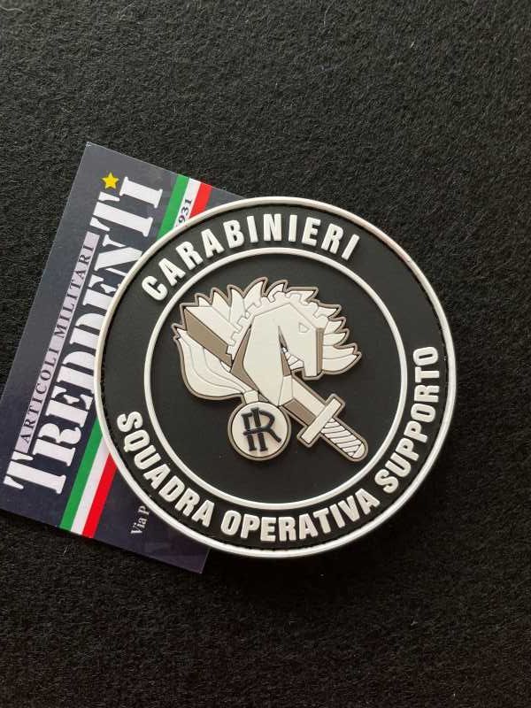 Patch Toppa CARABINIERI SQUADRA OPERATIVA SUPPORTO in PVC con velcro Patch Toppa CARABINIERI SQUADRA OPERATIVA SUPPORTO in PVC con velcro