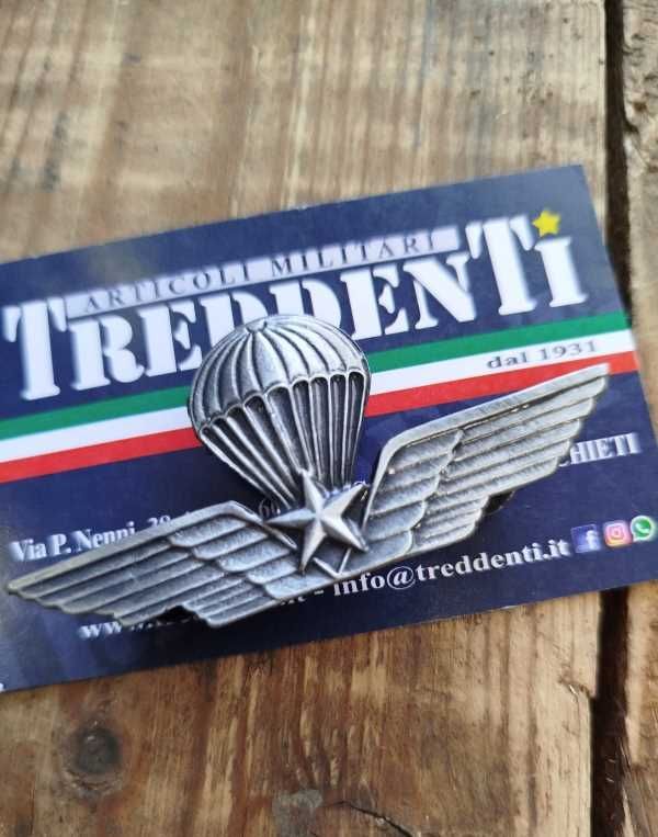 Brevetto Paracadutista Militare in metallo brunito per giacca