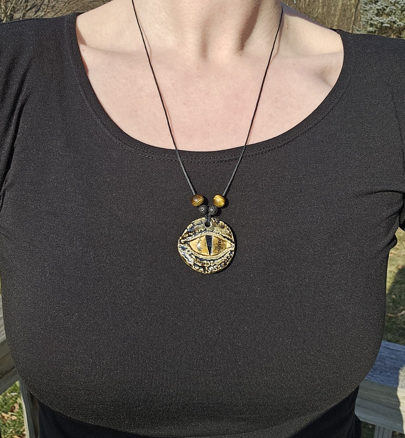 Dragon eye with Lava Stone/Tiger Eye