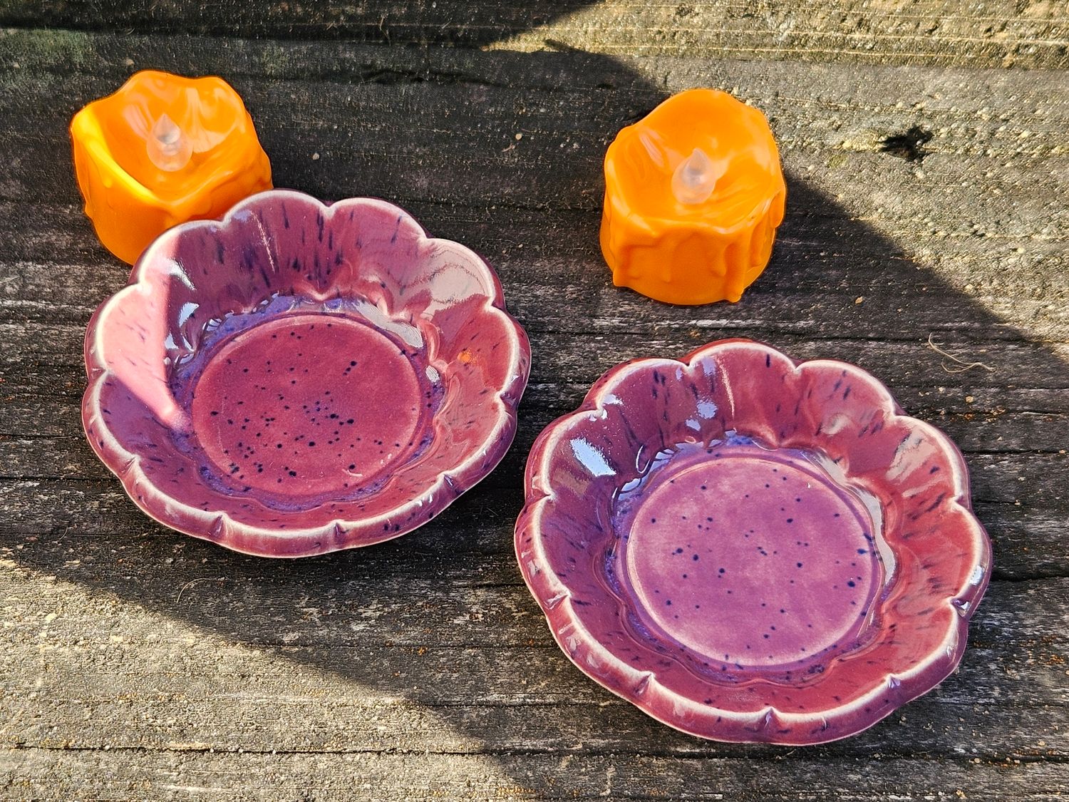 Plum Candle Holder Set 