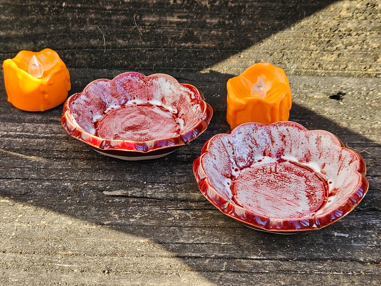 Crimson Candle Holder Set 