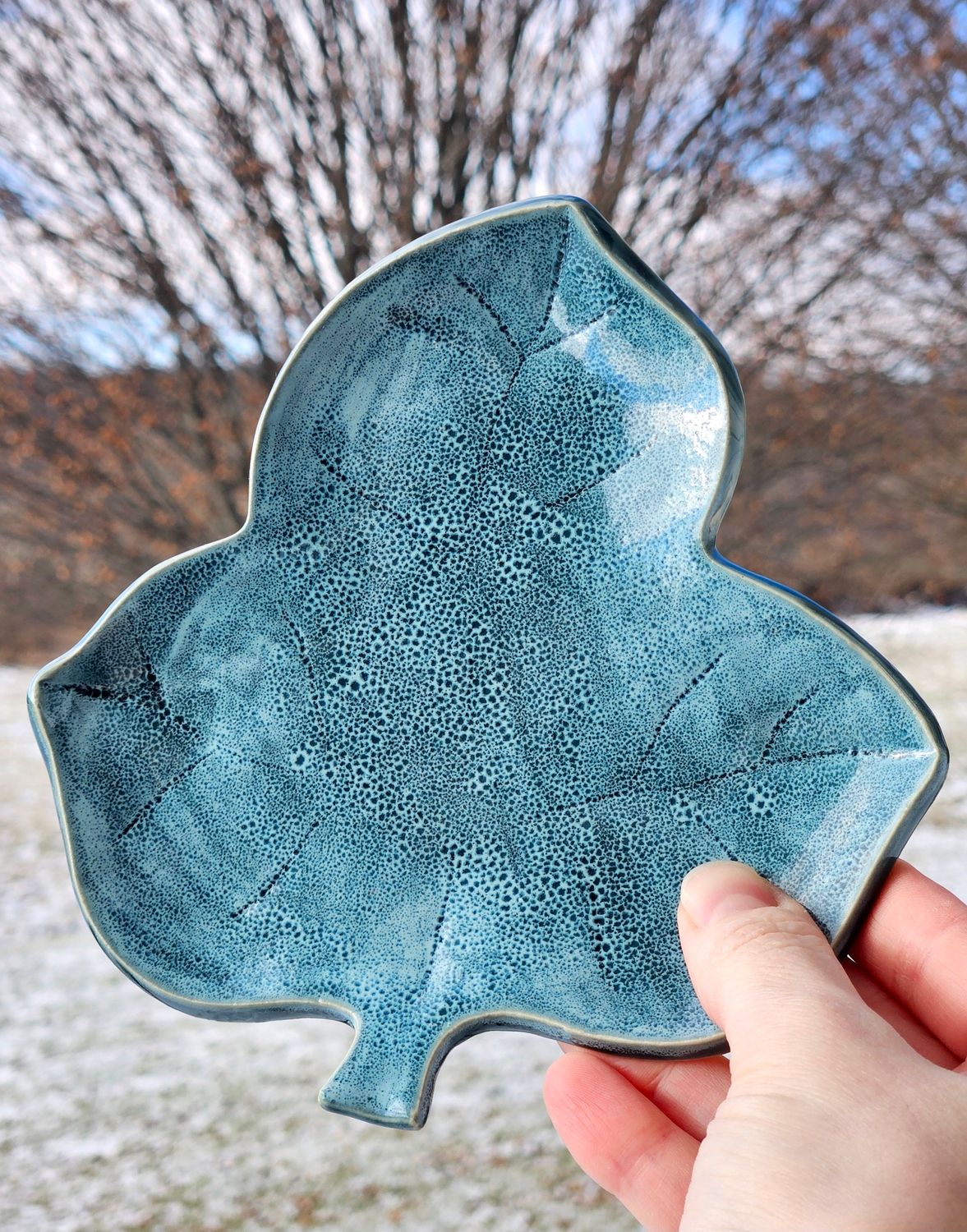 Leaf with Stem Trinket Dish