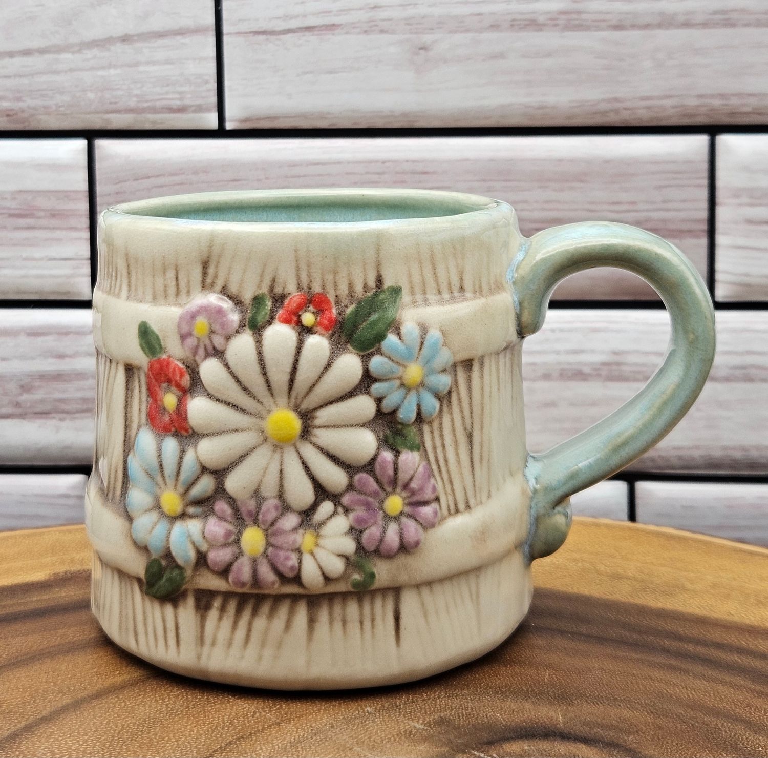 Floral Barrel Mug 