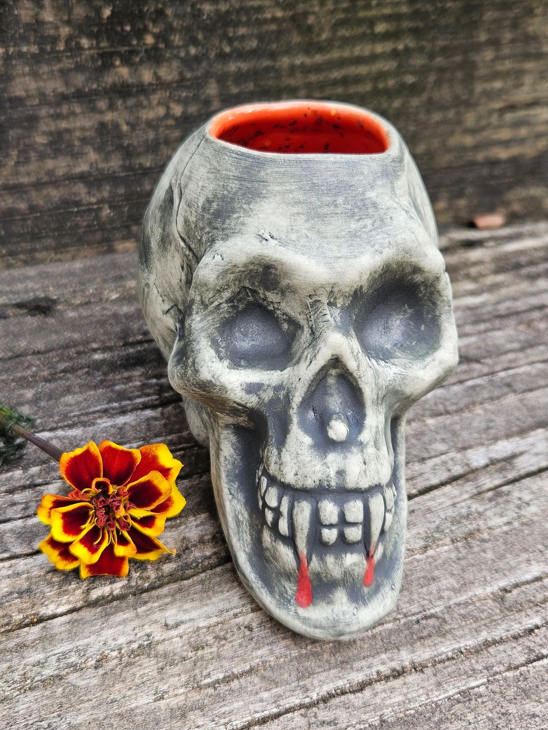 "To Be or Not to Be" Vampire Skull Vessel