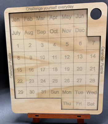 Calendar Puzzle and stand