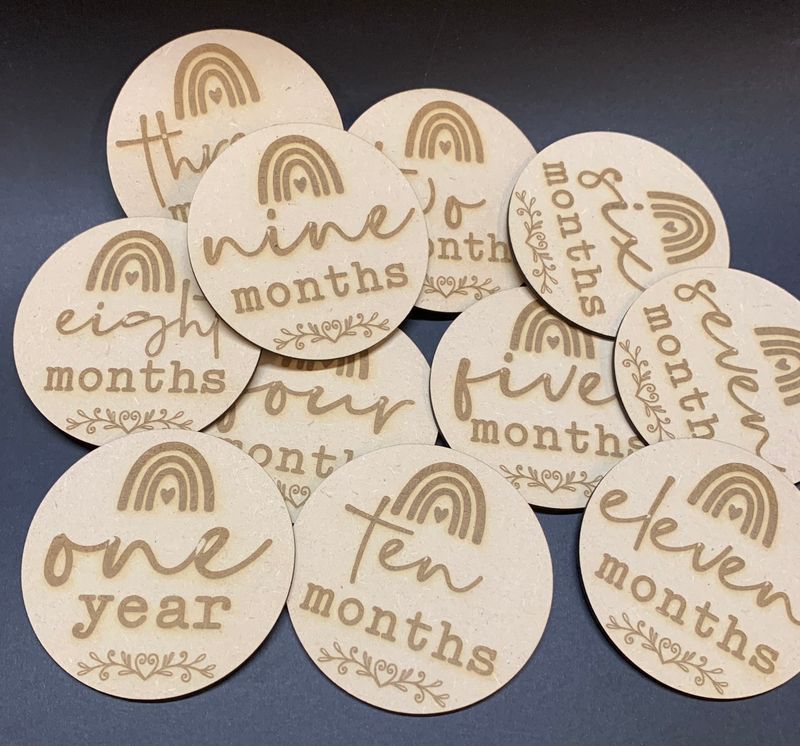 Baby Milestone Markers Laser Etch &amp; Cut