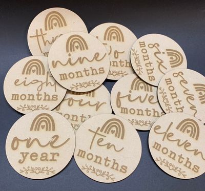 Baby Milestone Markers Laser Etch &amp; Cut