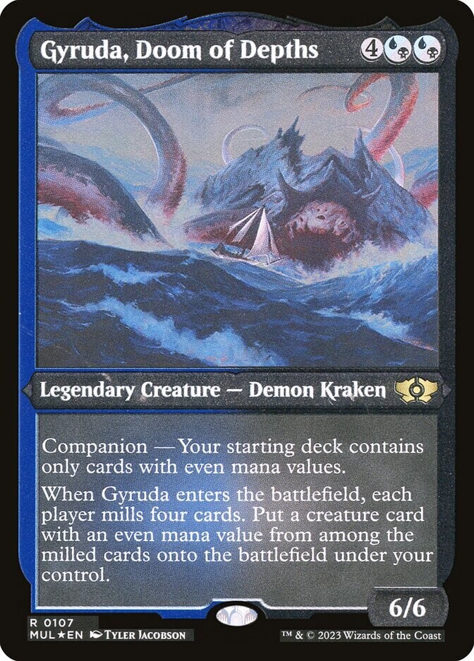 Gyruda, Doom of Depths (Etched Foil)