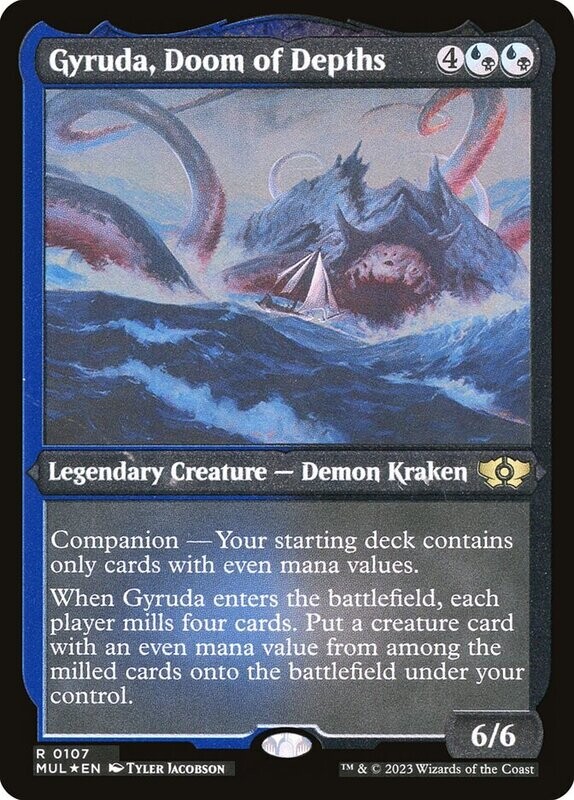 Gyruda, Doom of Depths (Etched Foil)