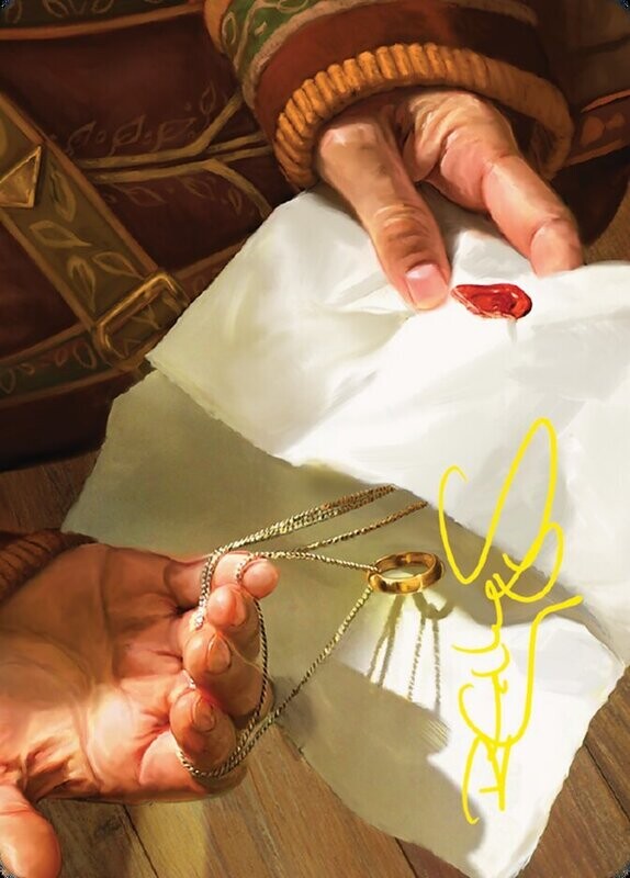 Bilbo's Ring // Bilbo's Ring Art Card (Gold-Stamped Signature)