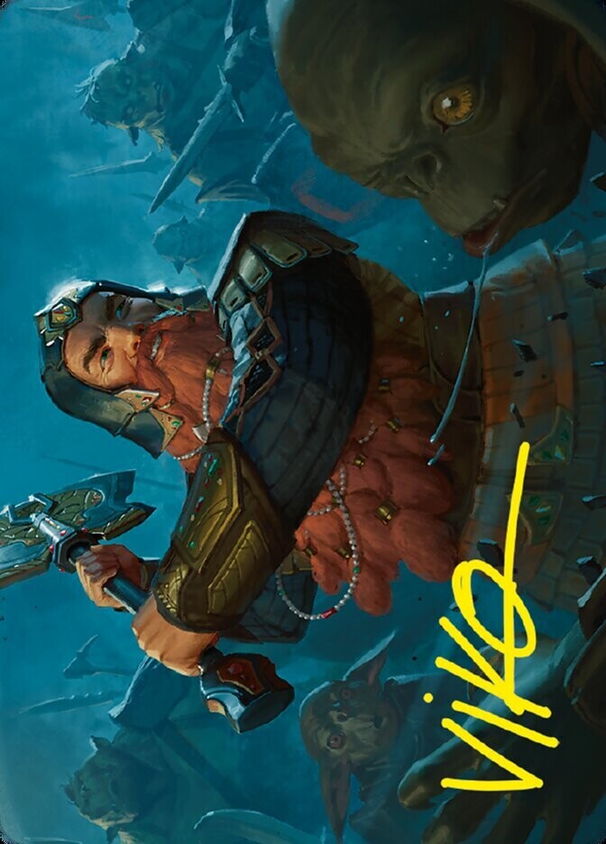Gimli, Counter of Kills // Gimli, Counter of Kills Art Card (Gold-Stamped Signature)