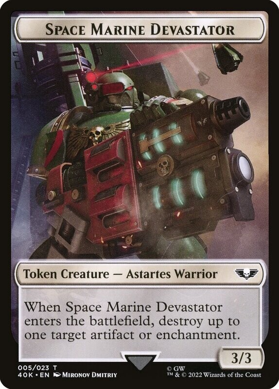 Space Marine Devastator Token