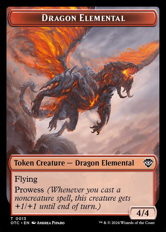 Dragon Elemental Token // Treasure Token