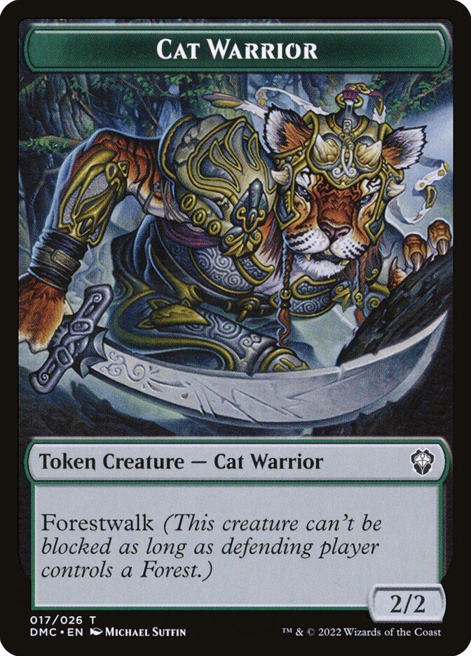 Cat Warrior Token DMU_17 (Foil)