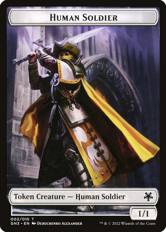 Human Soldier Token GN3_2 // Zombie Token GN3_7