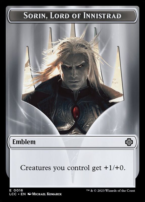Sorin, Lord of Innistrad Emblem LCC_16 // Vampire Token LCI_4