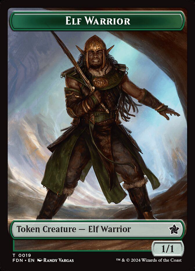 Elf Warrior Token FDN_19