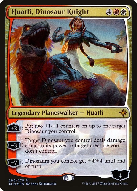 Huatli, Dinosaur Knight XLN_285 Huatli, Dinosaur Knight XLN_285