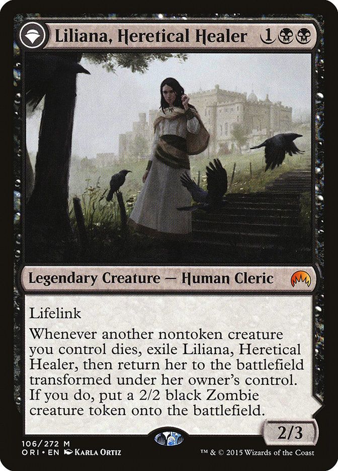 Liliana, Heretical Healer // Liliana, Defiant Necromancer ORI_106