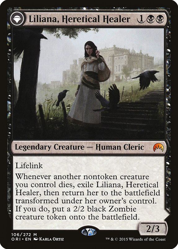 Liliana, Heretical Healer // Liliana, Defiant Necromancer ORI_106