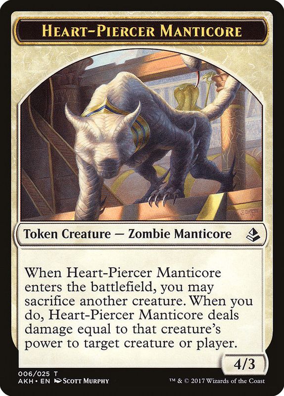 Heart-Piercer Manticore Token AKH_6