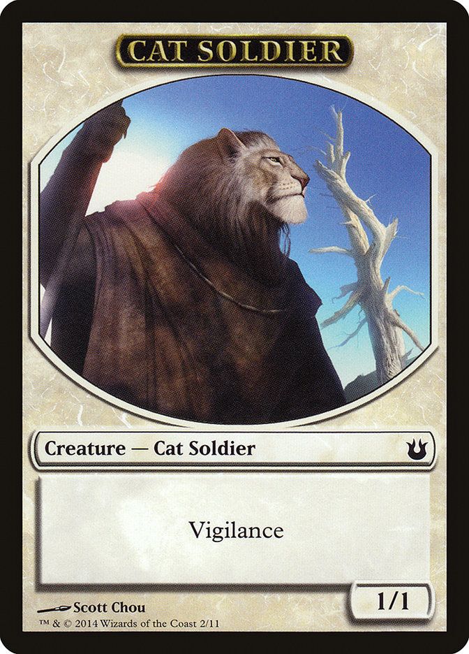 Cat Soldier Token BNG_2