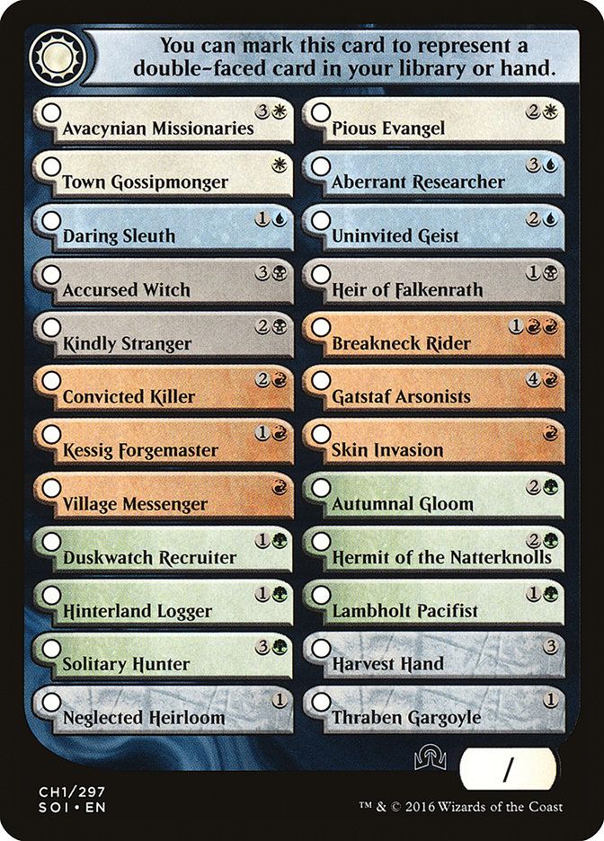 Shadows Over Innistrad Checklist 1 SOI_CH1