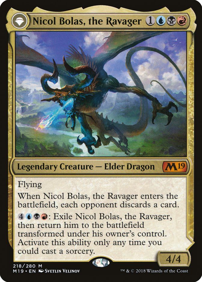Nicol Bolas, the Ravager // Nicol Bolas, the Arisen M19_218