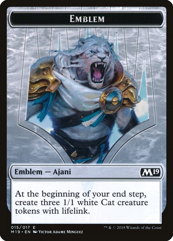 Ajani, Adversary of Tyrants Emblem Token M19_15