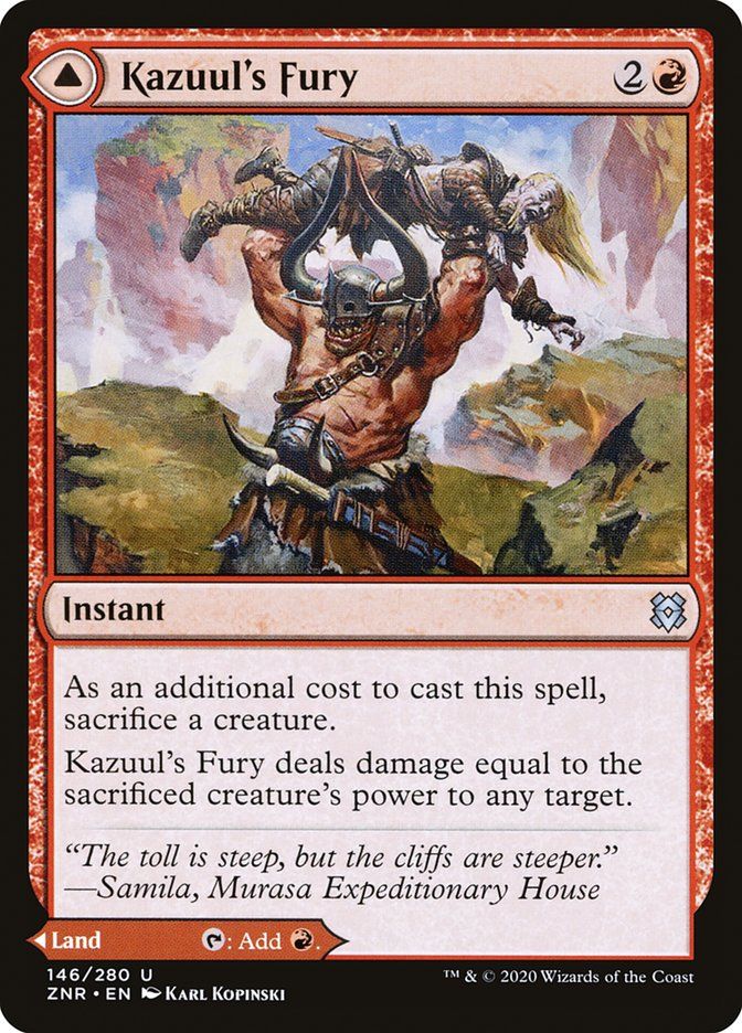 Kazuul's Fury // Kazuul's Cliffs ZNR_146