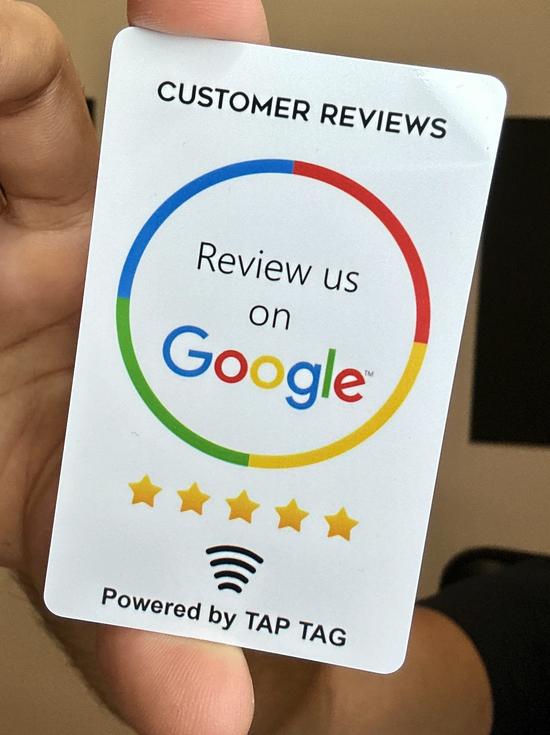 Tap and Share Contactless Sharing Smart NFC Google Review Follow Card Sticker (Review us on Google Card, 1, Count)
