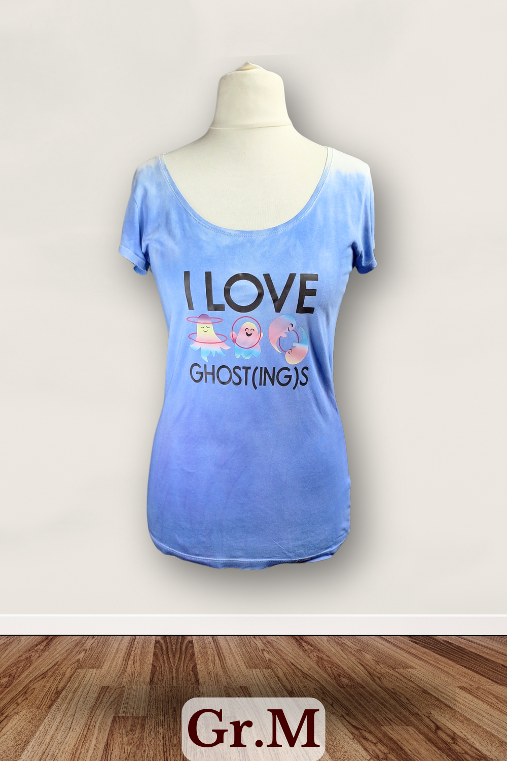 PrintShirt I_love_Ghost(ing) Blue M