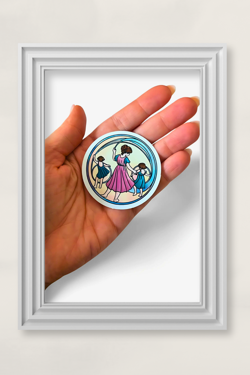 Mama & Kids Hula Hoop Sticker – Liebe, Tanz & Familie! 💖👩‍👧‍👦🔄