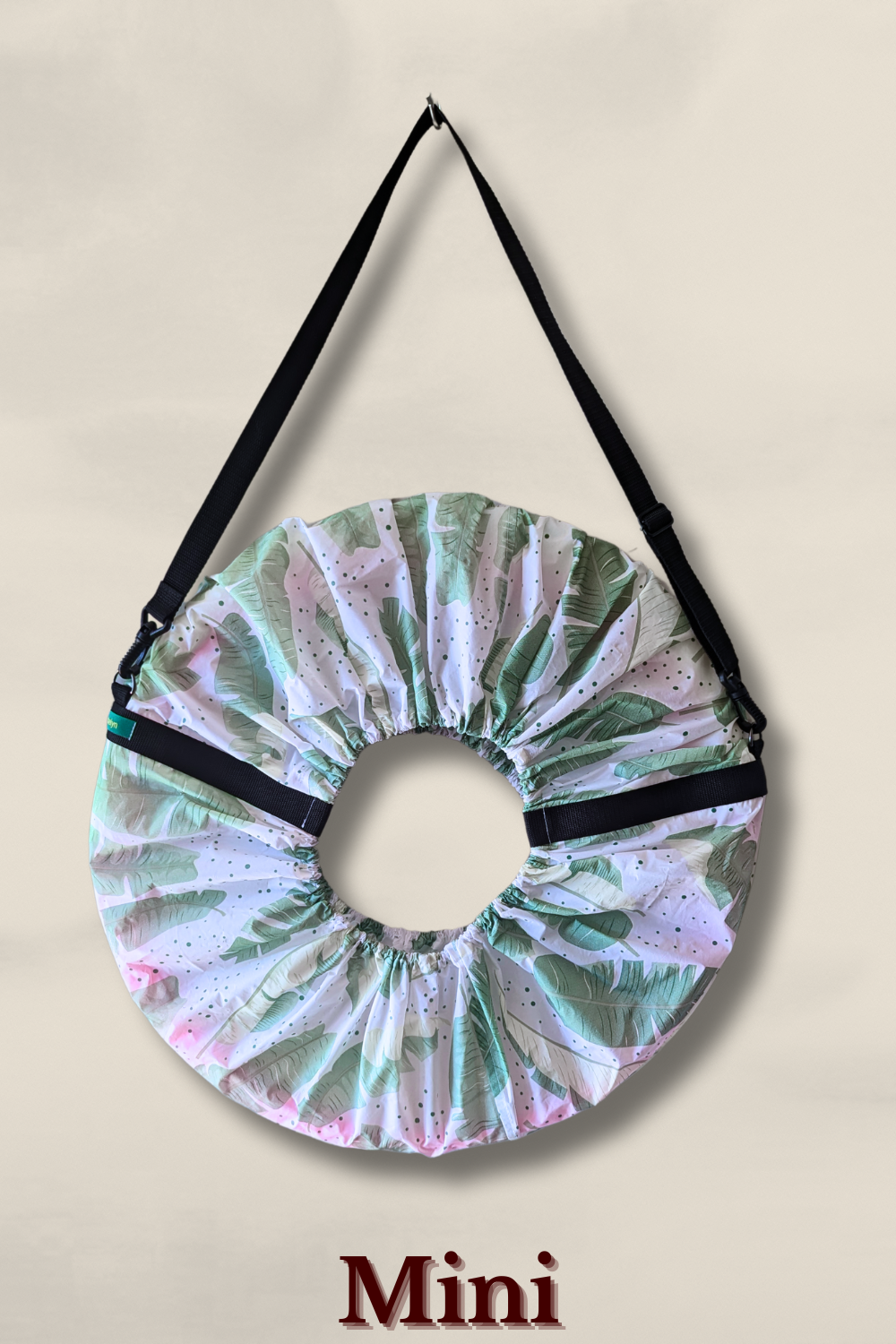 Mini Bloom Bag „Jungle Leaf“ – Wasserabweisende Hula Hoop Tasche mit grünem Blätterprint