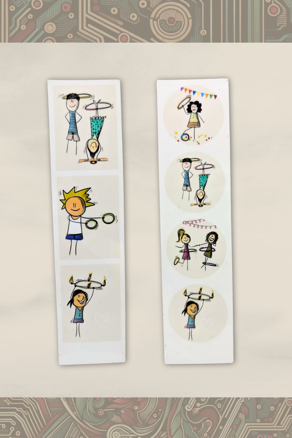 🎨 HoopTime Lesezeichen – Für Bücherwürmer & Hula-Hoop-Fans🎨