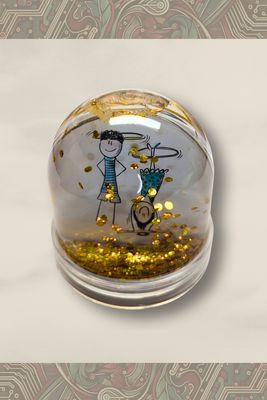 🎨 HoopSparkle Schüttelkugel – Goldglanz für Hula-Hoop-Fans🎨