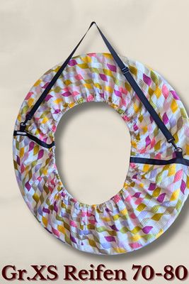 Pastel Wave Bag Gr. XS – Die bestickte Hula-Hoop-Tasche aus Leinen